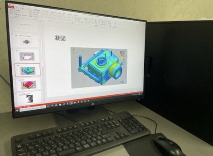 凝固シミュレーション（鋳造CAE「JSCAST」）の解析画面